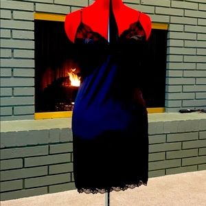 Black silk and lace La Perla chemise.